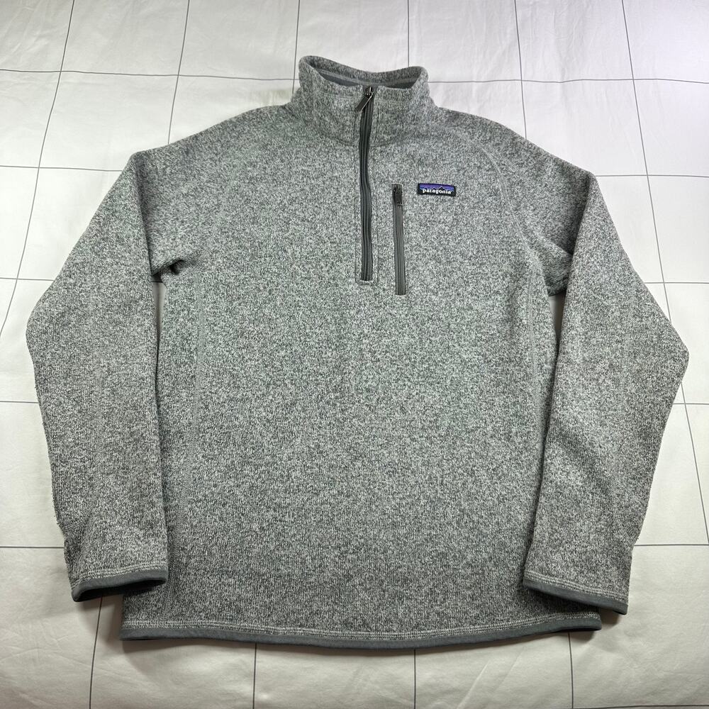 Patagonia Better Sweater Mens Small Gray 1/4 Zip Outdoor Camp Hiking Gorpcore